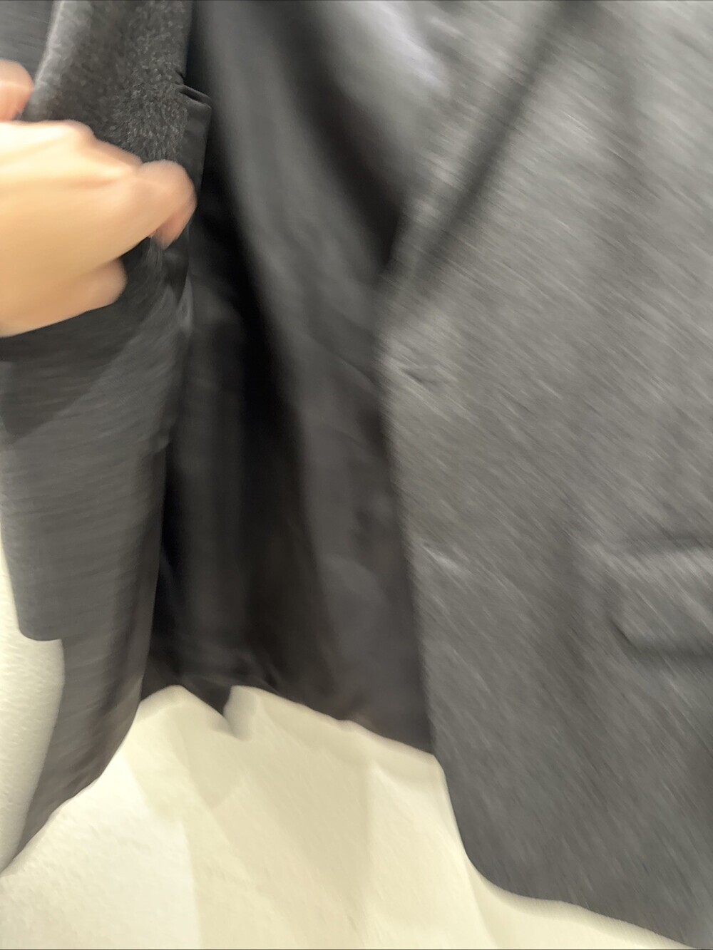 Jos. A. Bank Men's Dark Gray 100% Cashmere Suit Jacket Coat Blazer 42R - Picture 11 of 12